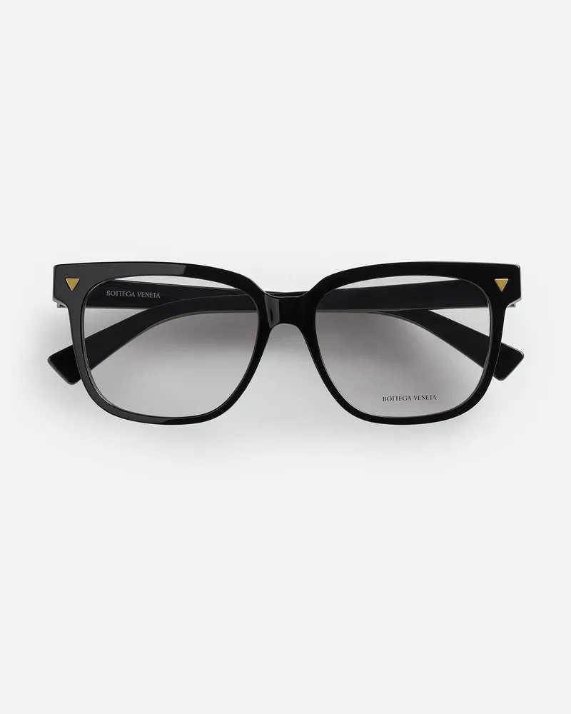 Bottega Veneta Quadratische Soft Recycled Acetate Brille - Schwarz - Damen - 100% Acetat Schwarz