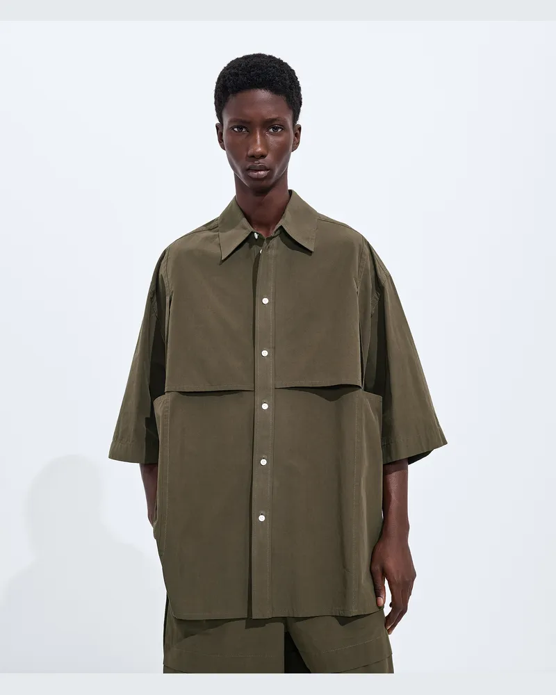 Bottega Veneta Hemd aus Macro Intreccio Baumwolle-Grün - Herren Grün