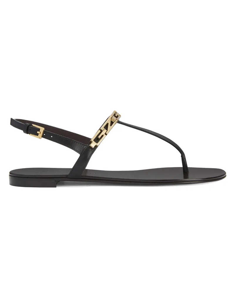 Giuseppe Zanotti MUSICAA MONOGRAM Flats Black