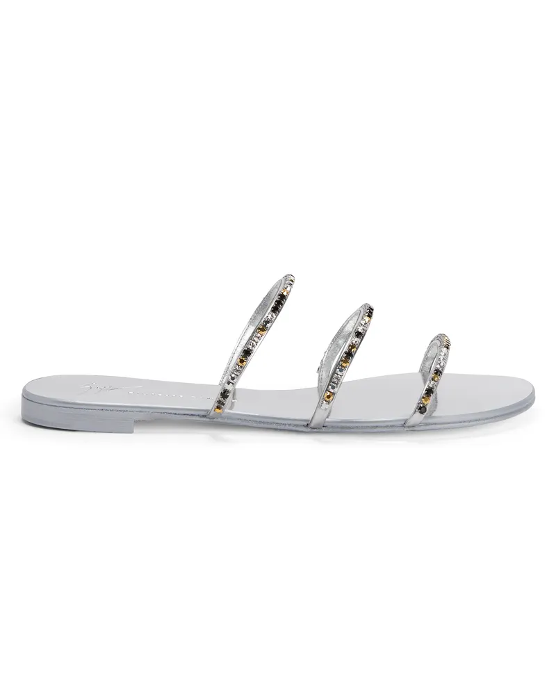 Giuseppe Zanotti DARK COLORFUL Flats Silver