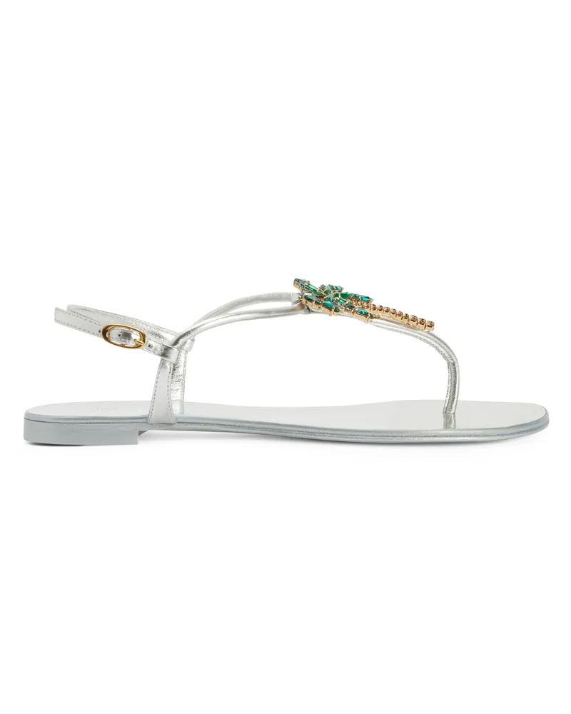 Giuseppe Zanotti VENICE BEACH Flats Silver