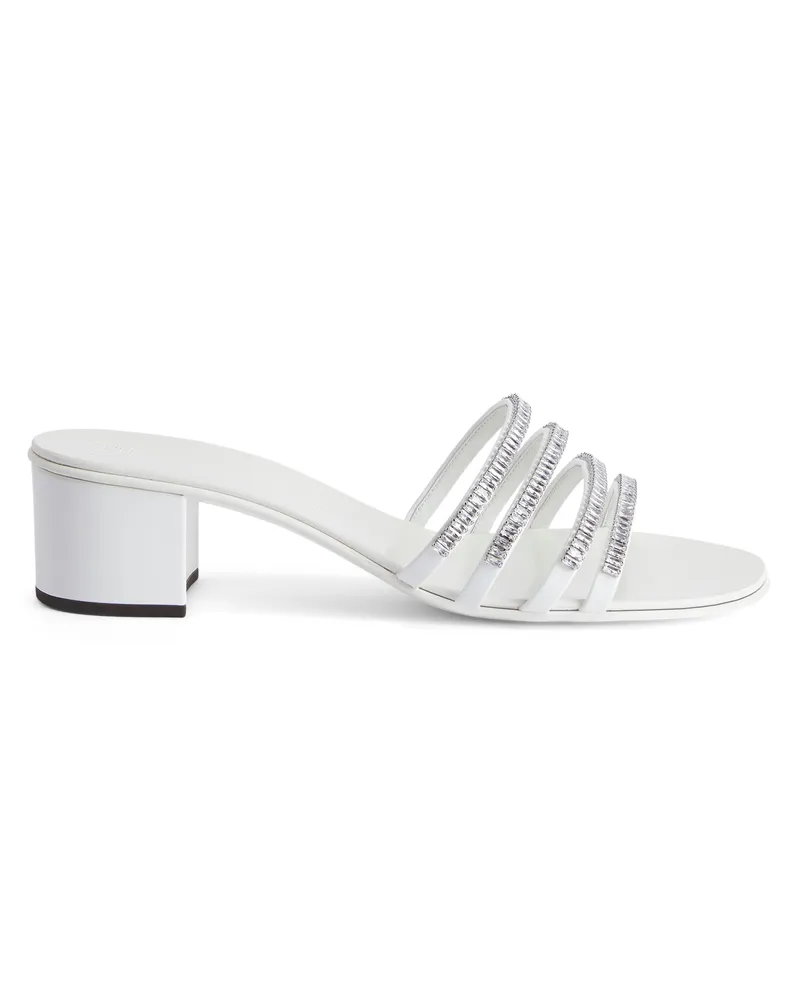 Giuseppe Zanotti IRIDE CRYSTAL 40 Sandals White