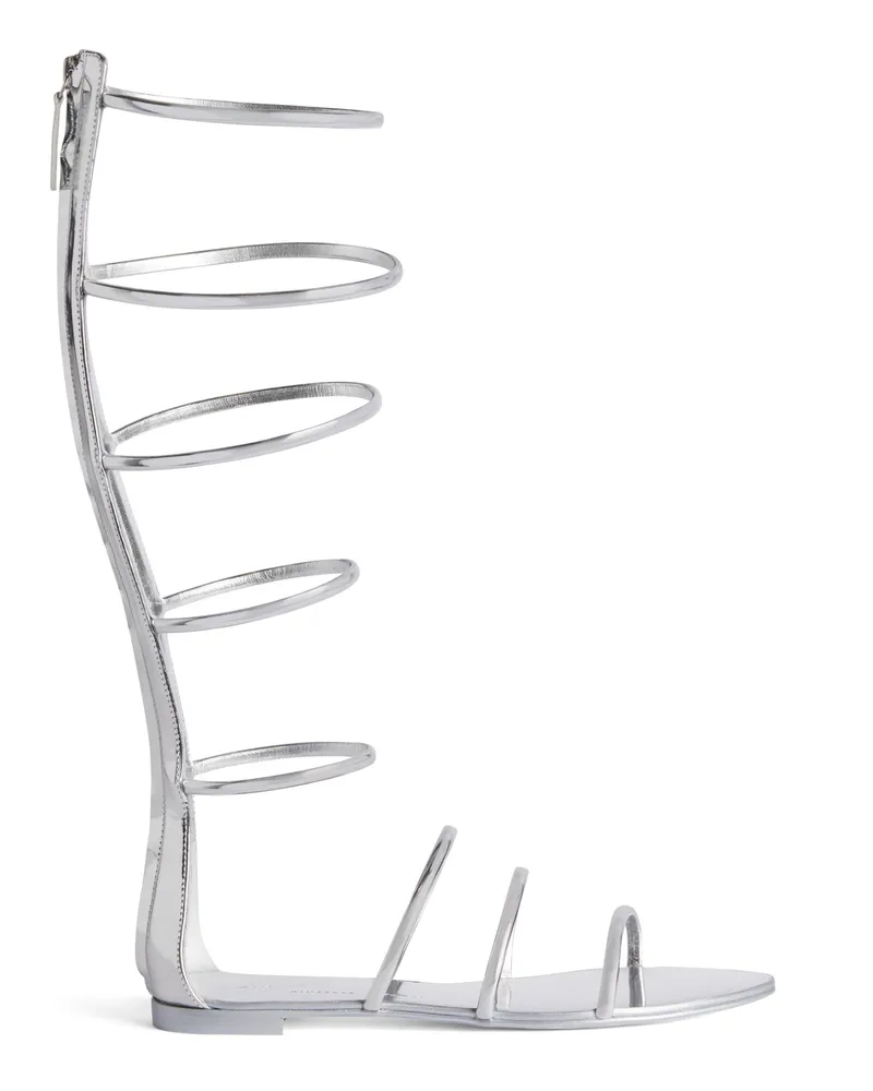 Giuseppe Zanotti SUPER INTRIIGO Flats Silver