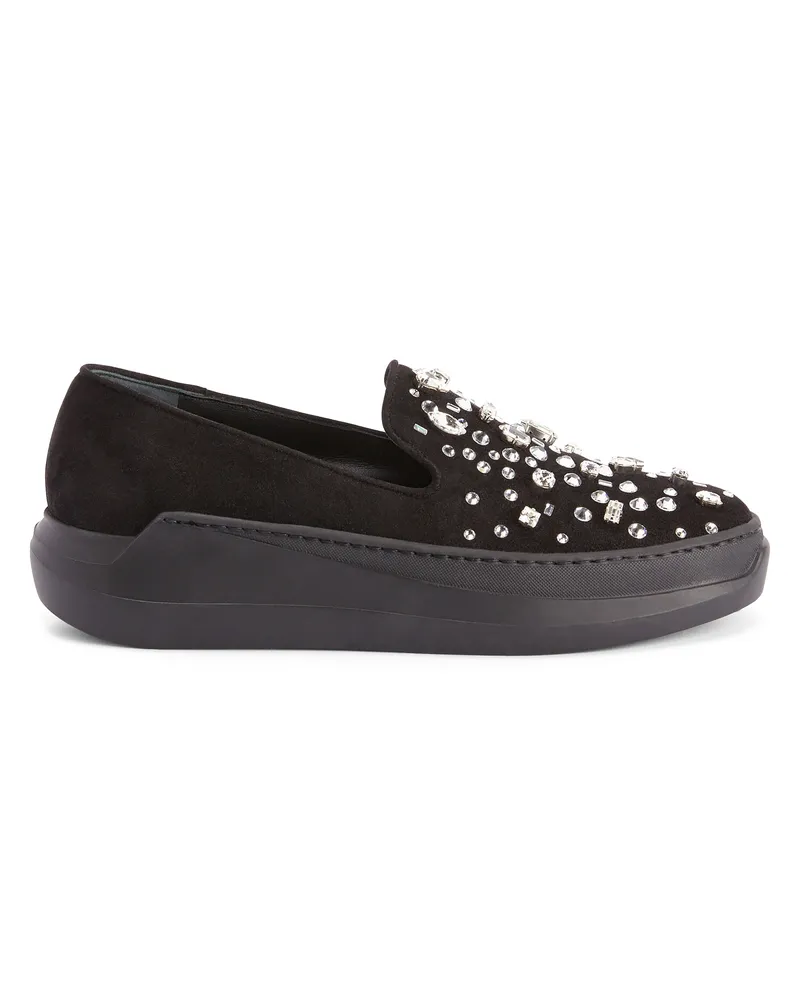 Giuseppe Zanotti AFELIA CRYSTAL Loafers Black