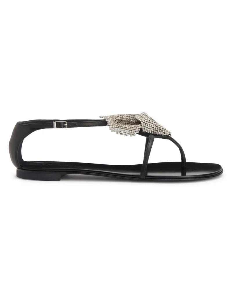 Giuseppe Zanotti CALLA FLOWER Flats Black