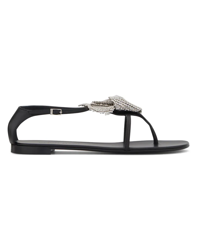 Giuseppe Zanotti CALLA FLOWER Flats Black