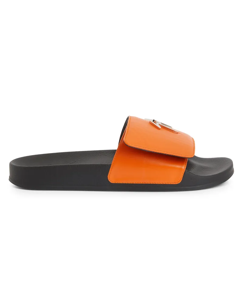 Giuseppe Zanotti NEW BRETT Slides Orange