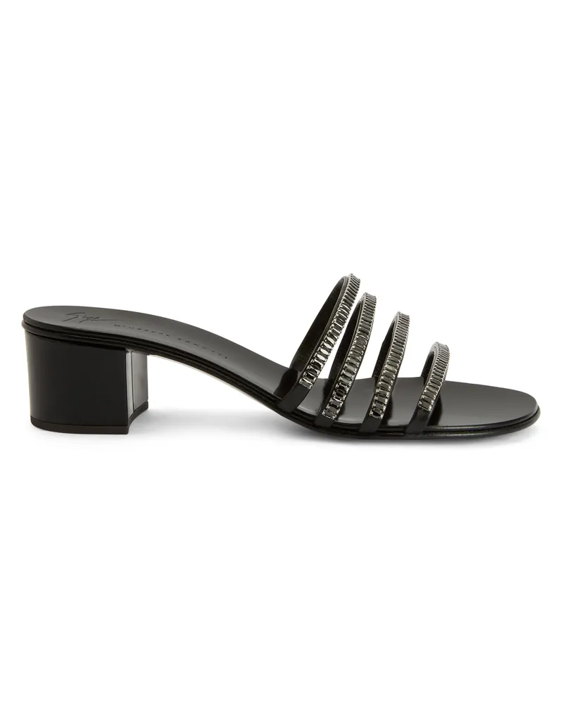 Giuseppe Zanotti IRIDE CRYSTAL 40 Sandals Black