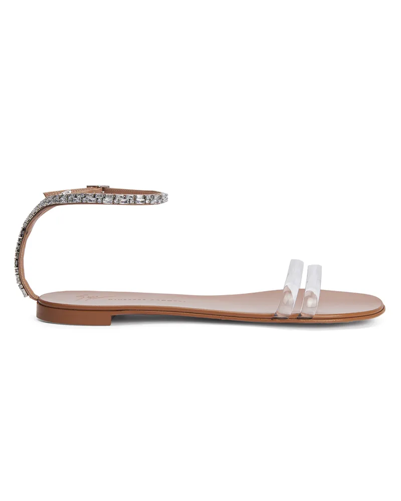 Giuseppe Zanotti AGATHE PLEXI Flats Silver