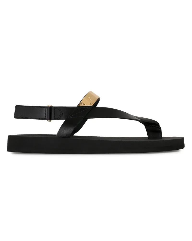 Giuseppe Zanotti HYDRA METAL Flip-Flops Black