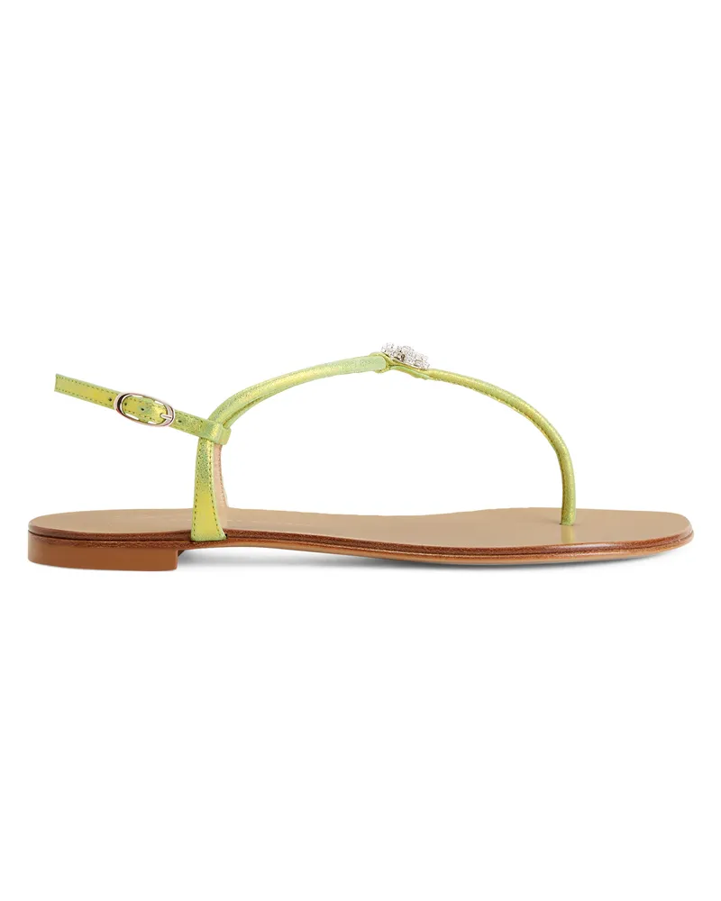 Giuseppe Zanotti HOLLIE CRYSTAL Flip-Flops Yellow