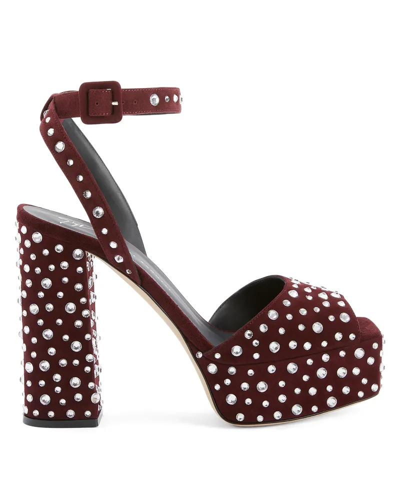 Giuseppe Zanotti NEW BETTY SPARKLE Sandals Bordeaux