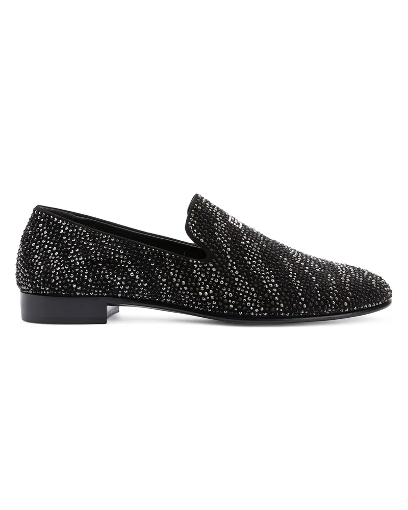 Giuseppe Zanotti CRYSTAL LEWIS Loafers Black
