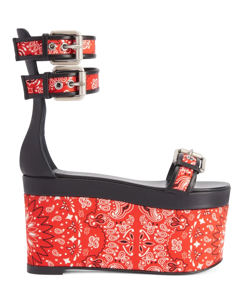 Giuseppe Zanotti BANDANA WEDGE Sandalen Red