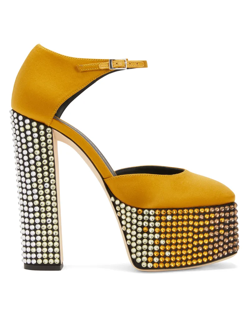 Giuseppe Zanotti BEBE STRASS Platforms Yellow