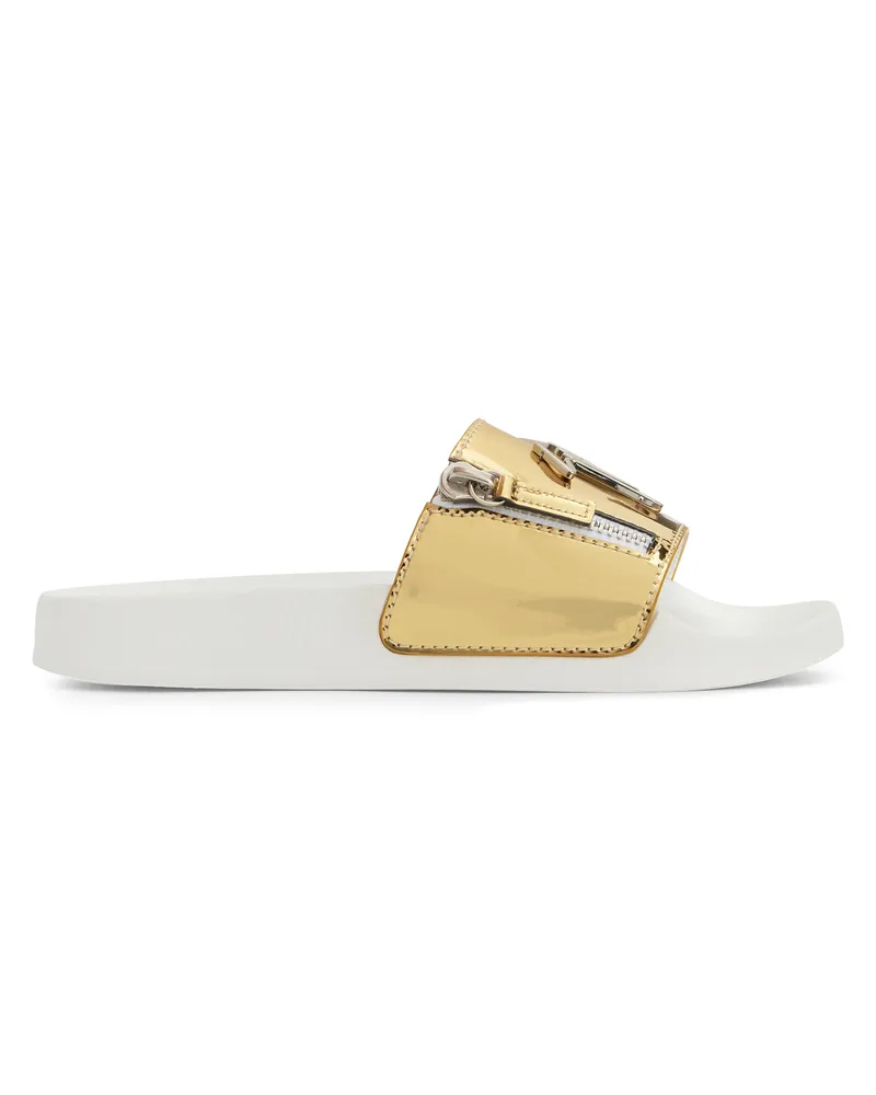 Giuseppe Zanotti BRETT ZIP Flats Gold
