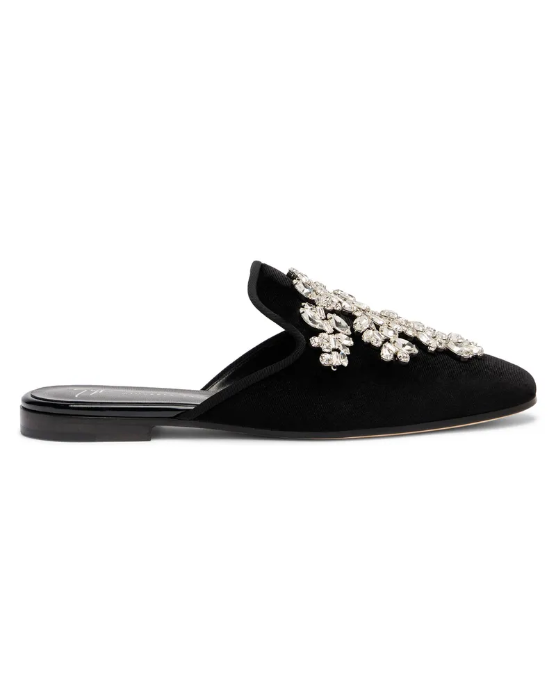 Giuseppe Zanotti ELSA CRYSTAL Flats Black