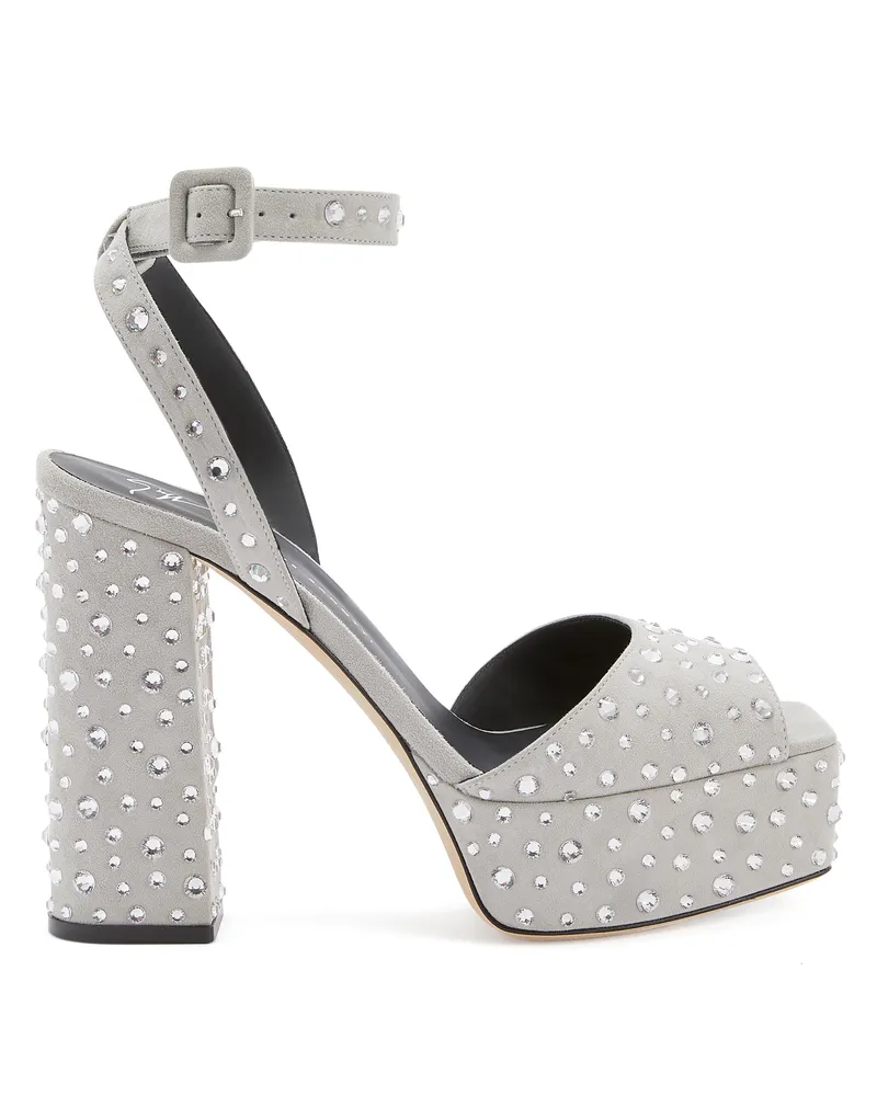 Giuseppe Zanotti NEW BETTY SPARKLE Sandals Grey