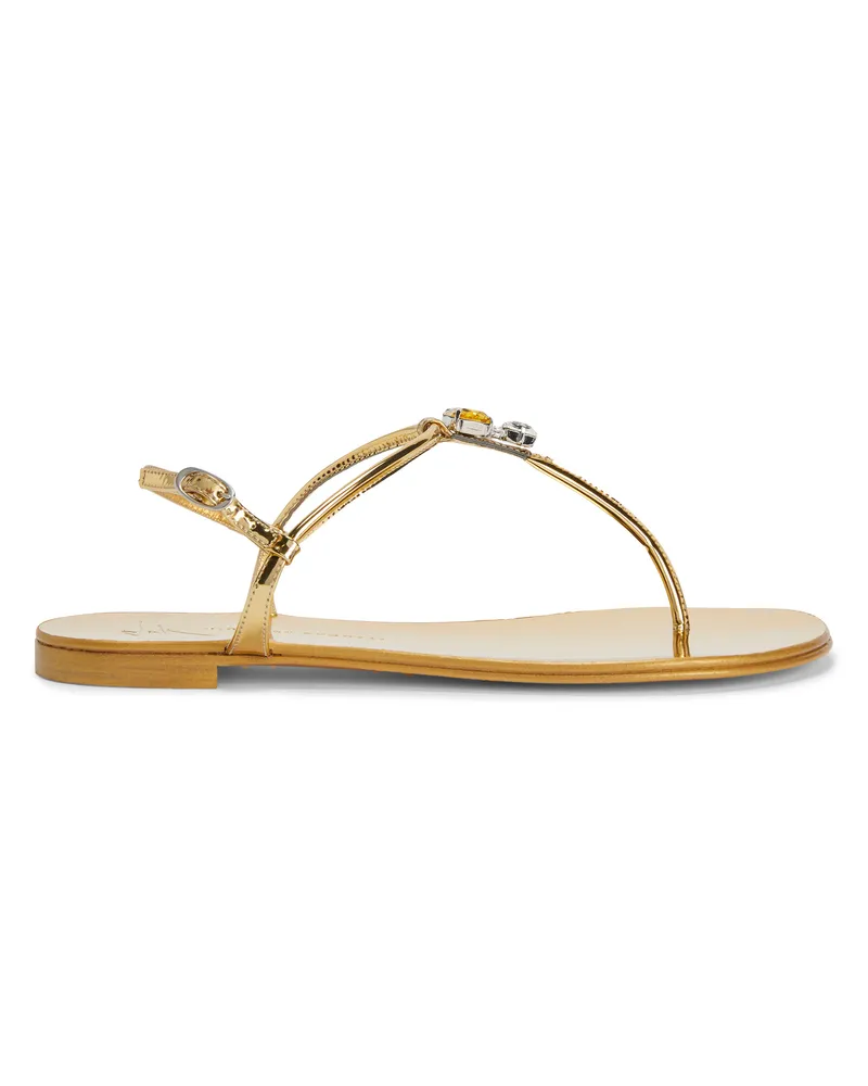 Giuseppe Zanotti ALPHONSINE Flip-Flops Gold