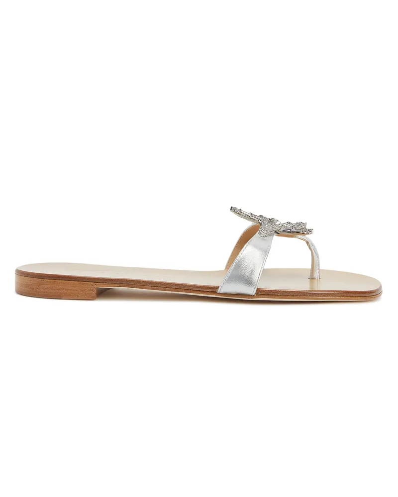 Giuseppe Zanotti ELIGIA Flip-Flops Silver
