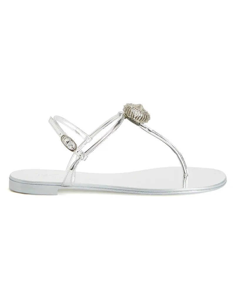 Giuseppe Zanotti EMMYLOU Flats Silver
