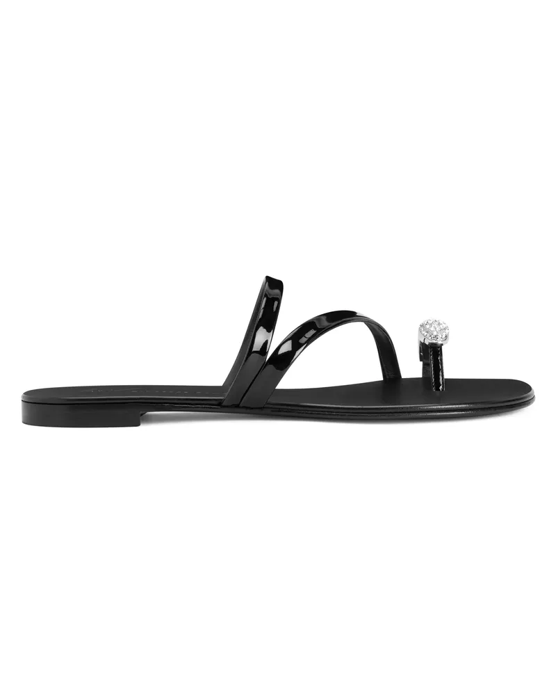 Giuseppe Zanotti HILLARY RING Flip-Flops Black