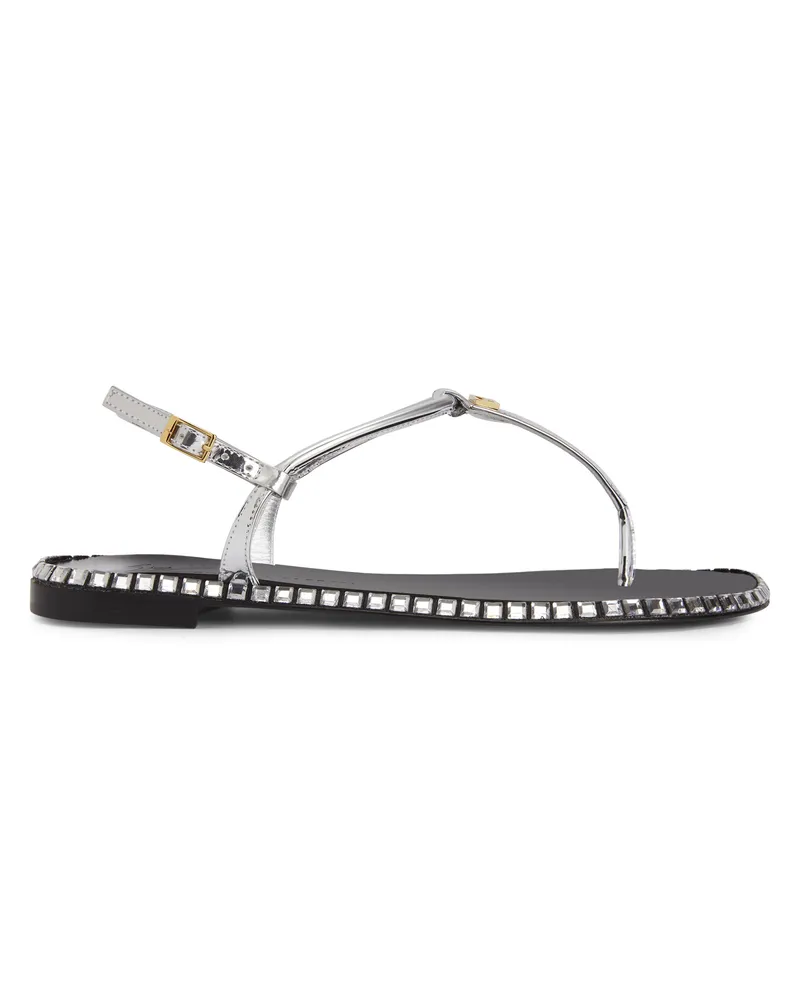 Giuseppe Zanotti BELLATRIKS Flip-Flops Silver