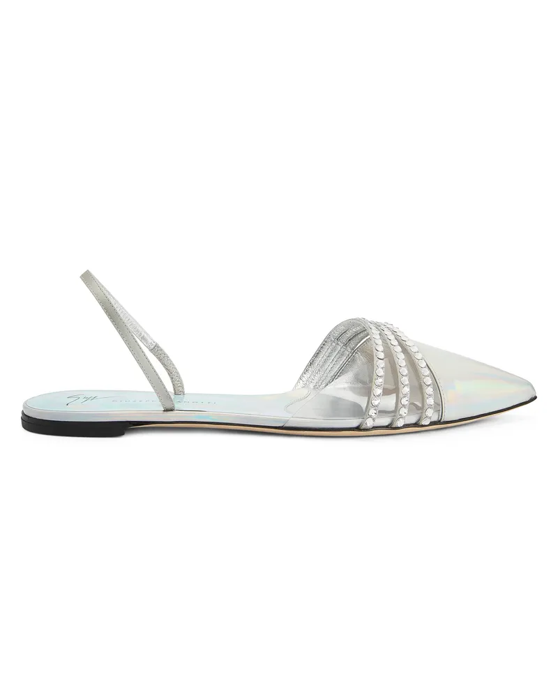 Giuseppe Zanotti CLARALIE Flats Silver