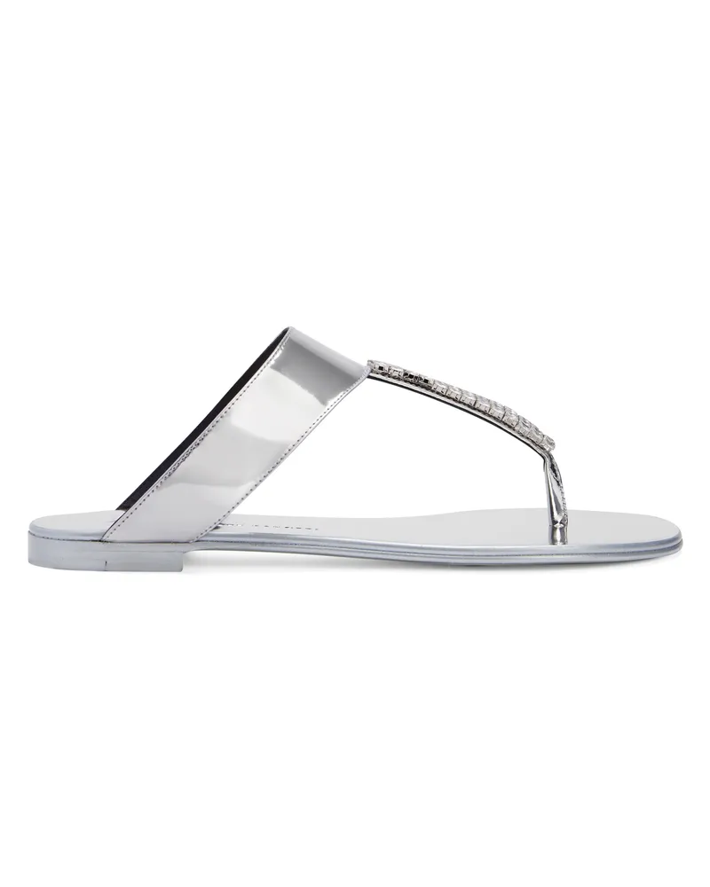 Giuseppe Zanotti CLETA Flip-Flops Silver
