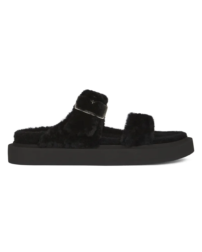 Giuseppe Zanotti FURRY HIM Sandals Black