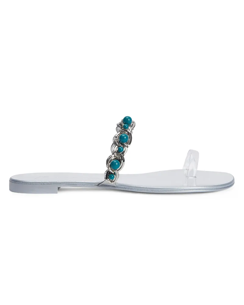 Giuseppe Zanotti MARGUERITHE FLAT Flats Silver