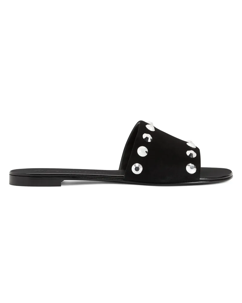 Giuseppe Zanotti SHIRLEY CRYSTAL Flats Black