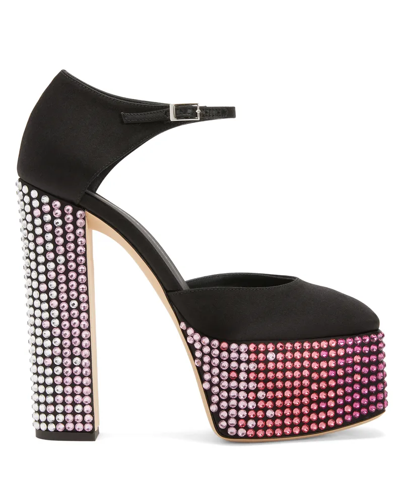 Giuseppe Zanotti BEBE STRASS Platforms Black