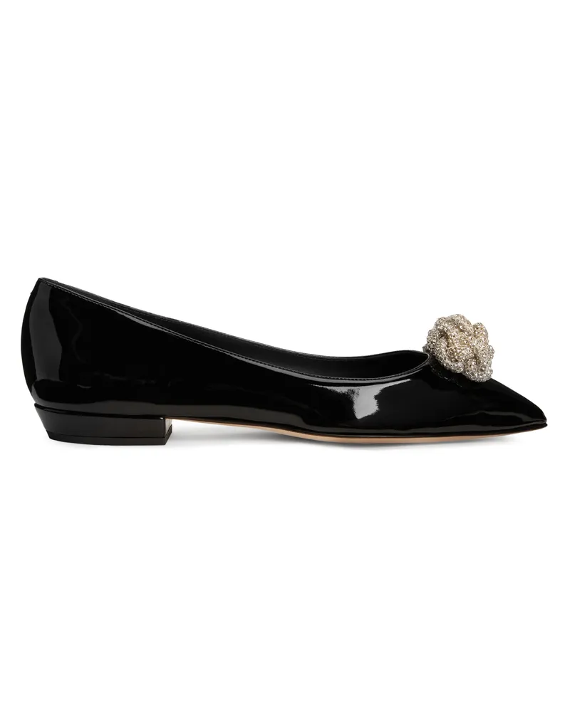 Giuseppe Zanotti EGLANTINE CRYSTAL Loafers Black