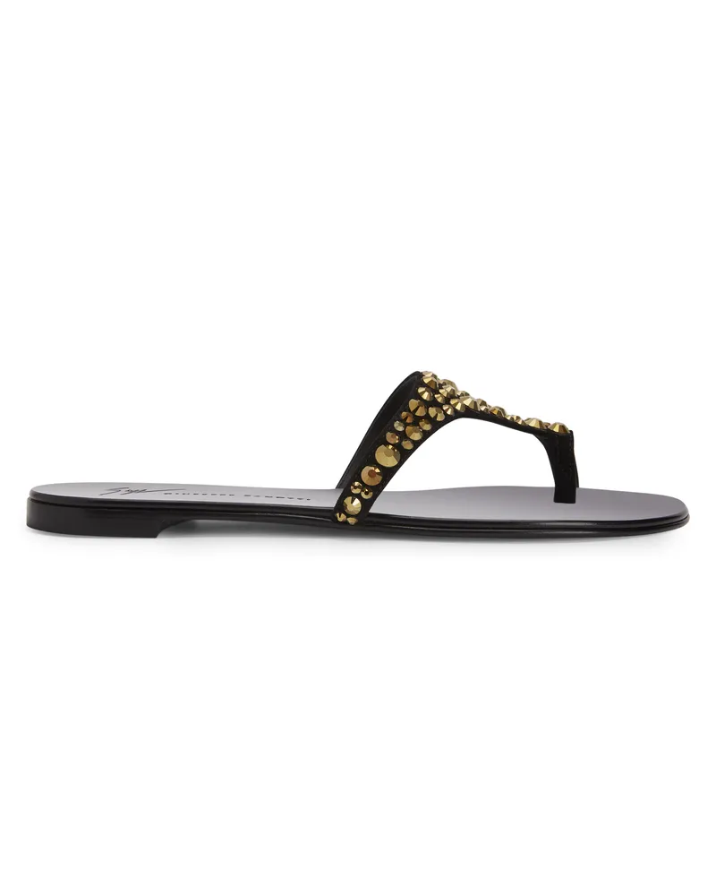 Giuseppe Zanotti NEBULA CRYSTAL Flats Black