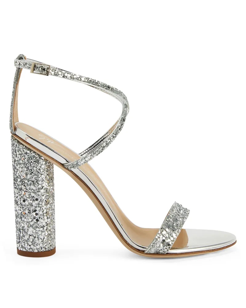 Giuseppe Zanotti TARA GLITTER Sandals Silver