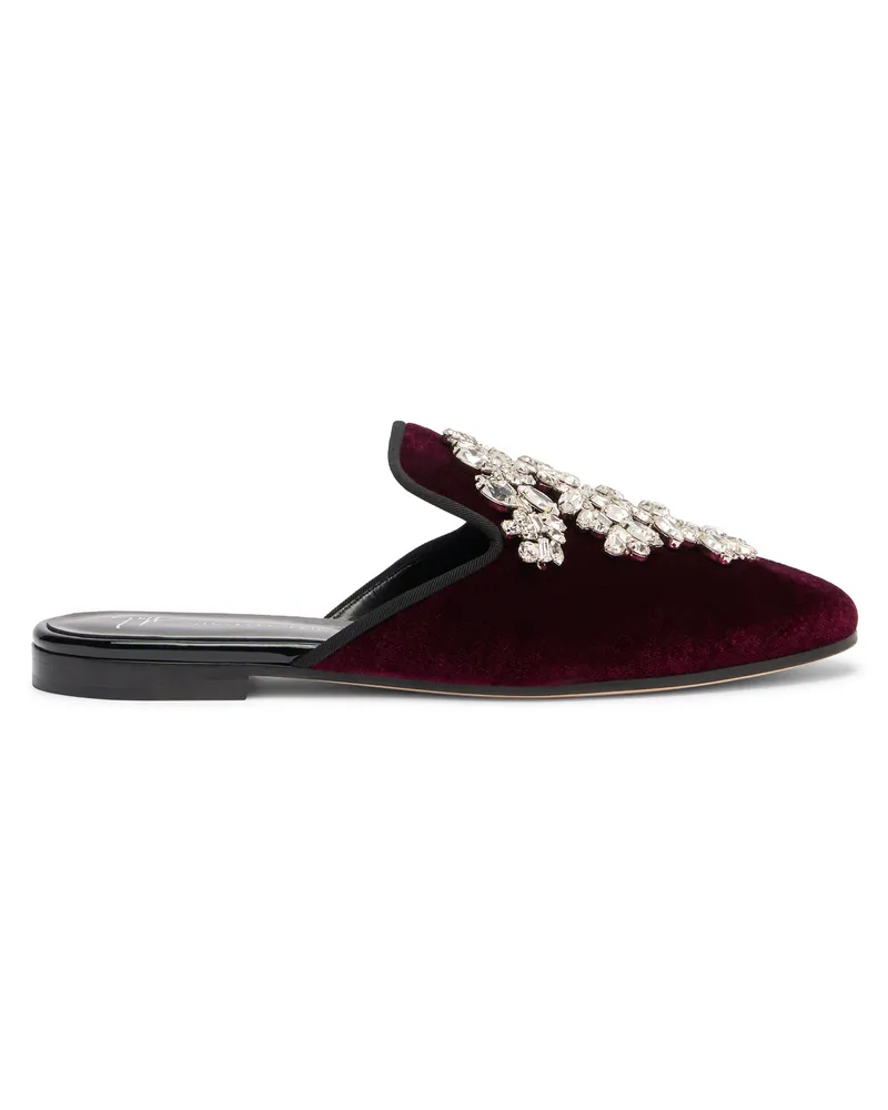Giuseppe Zanotti ELSA CRYSTAL Flats Bordeaux