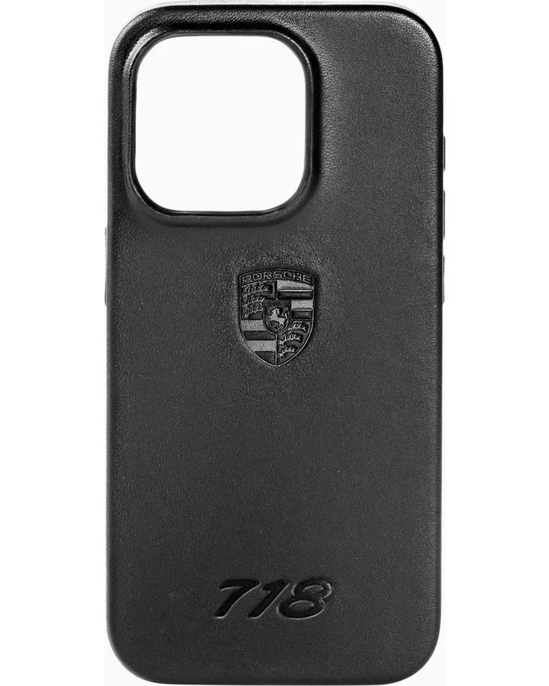 Porsche Design Snap on Hülle für iPhone 15 Pro 718 Schwarz