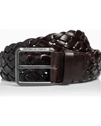 Porsche Design Casual Braided Pin Buckle Belt Dark