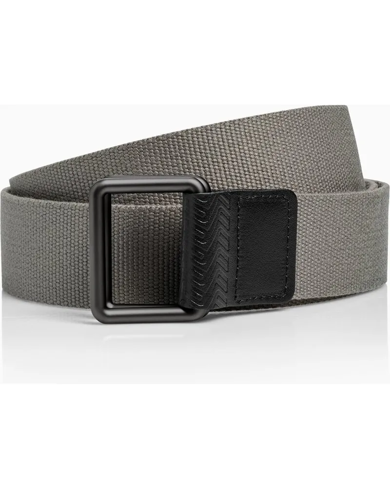 Porsche Design Casual Double Ring Buckle Belt Grey