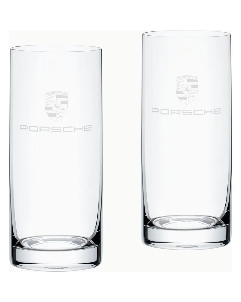 Porsche Design Wappen Longdrink Gläser 2er-Set – Essential Transparent