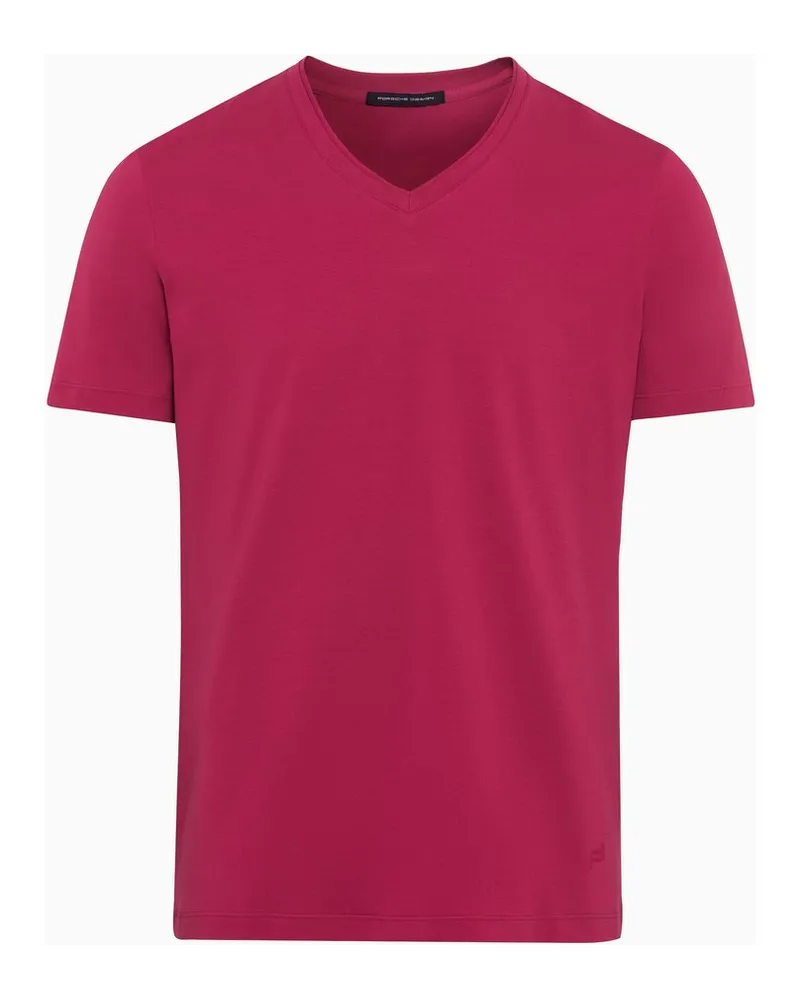 Porsche Design Tshirt mit V-Ausschnitt Magenta