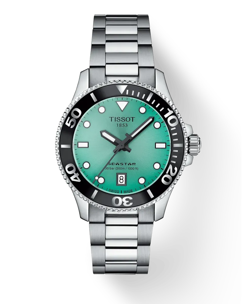 Tissot Tissot Seastar 1000 36mm, Edelstahlgehäuse, 30ATM, Quarzwerk, Türkis Herrenuhr T120.210.11.091.00 Türkis