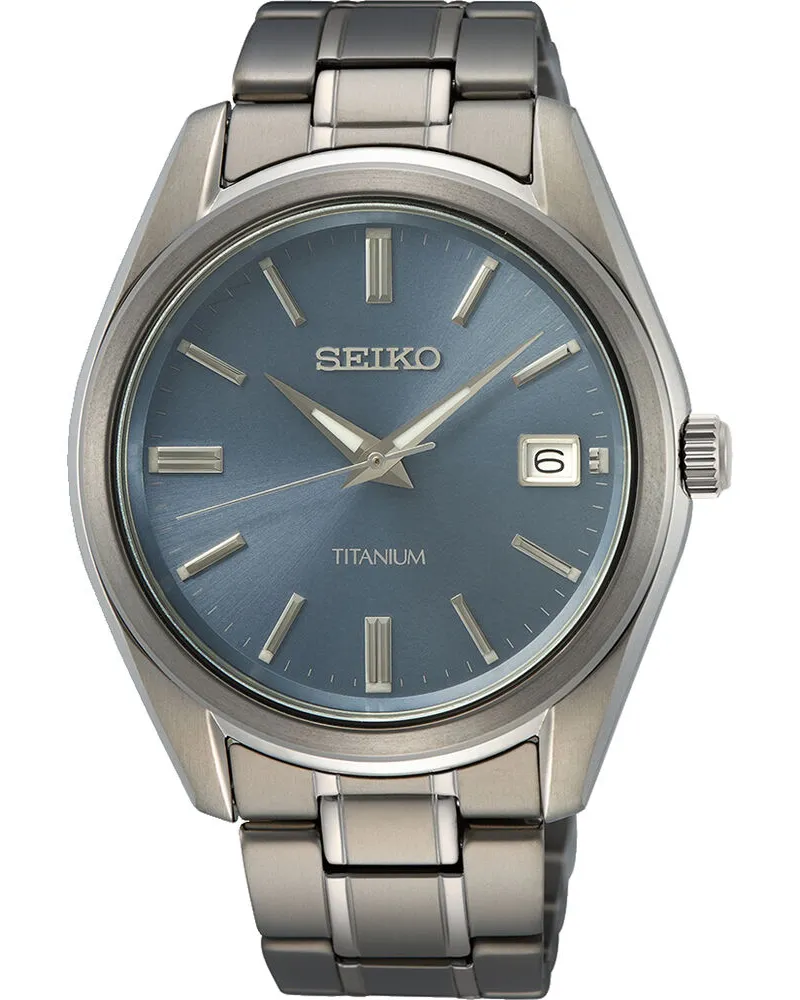 Seiko Herrenuhr Quarz Titan SUR371P1 Blau
