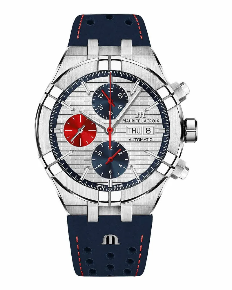 Maurice Lacroix Aikon Chronograph Special Edition Mahindra Racing AI6038-SS001-133-4 Silber