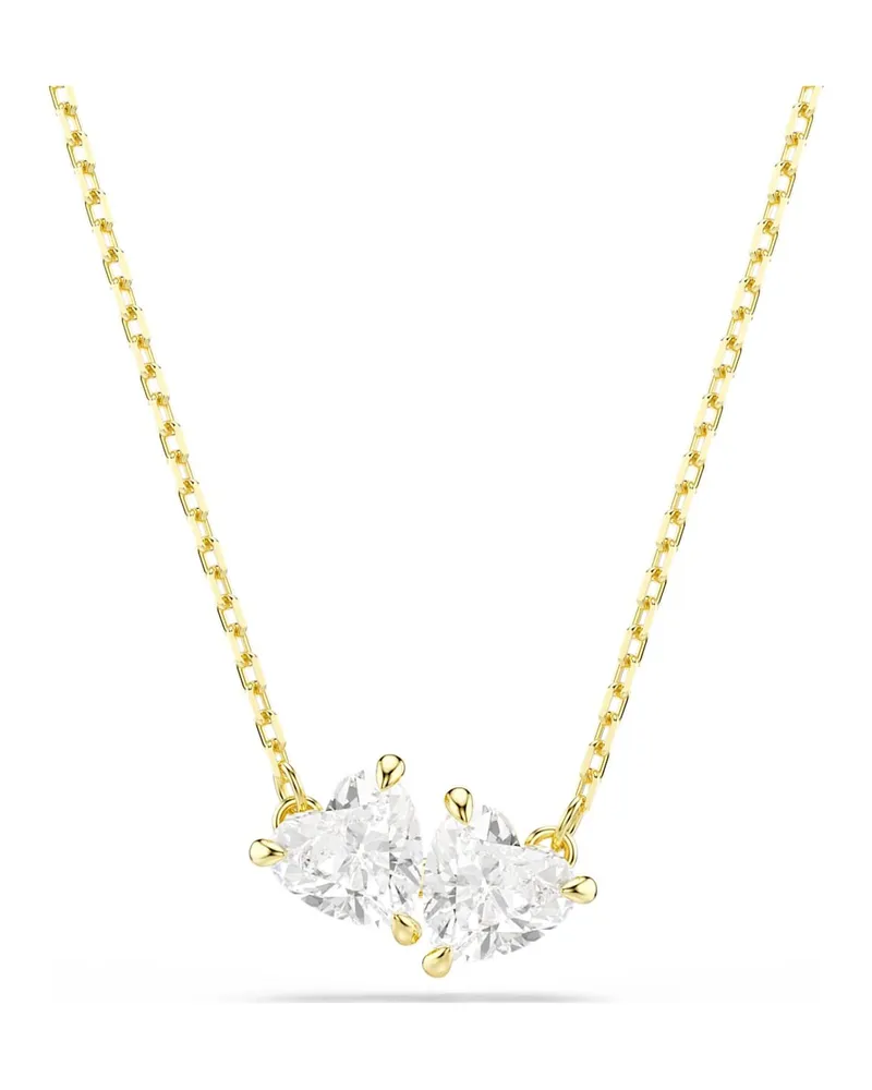 Swarovski Mesmera Halskette Herz, Weiß, 18k vergoldet 