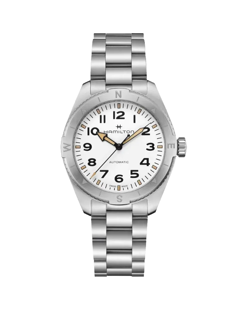 HAMILTON Khaki Field Expedition Automatik Herrenuhr H70225110 Weiß