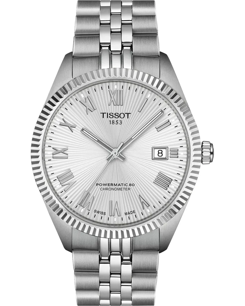 Tissot Ballade Powermatic 80 COSC 39mm Silber Herrenuhr T156.408.11.033.00 Silber