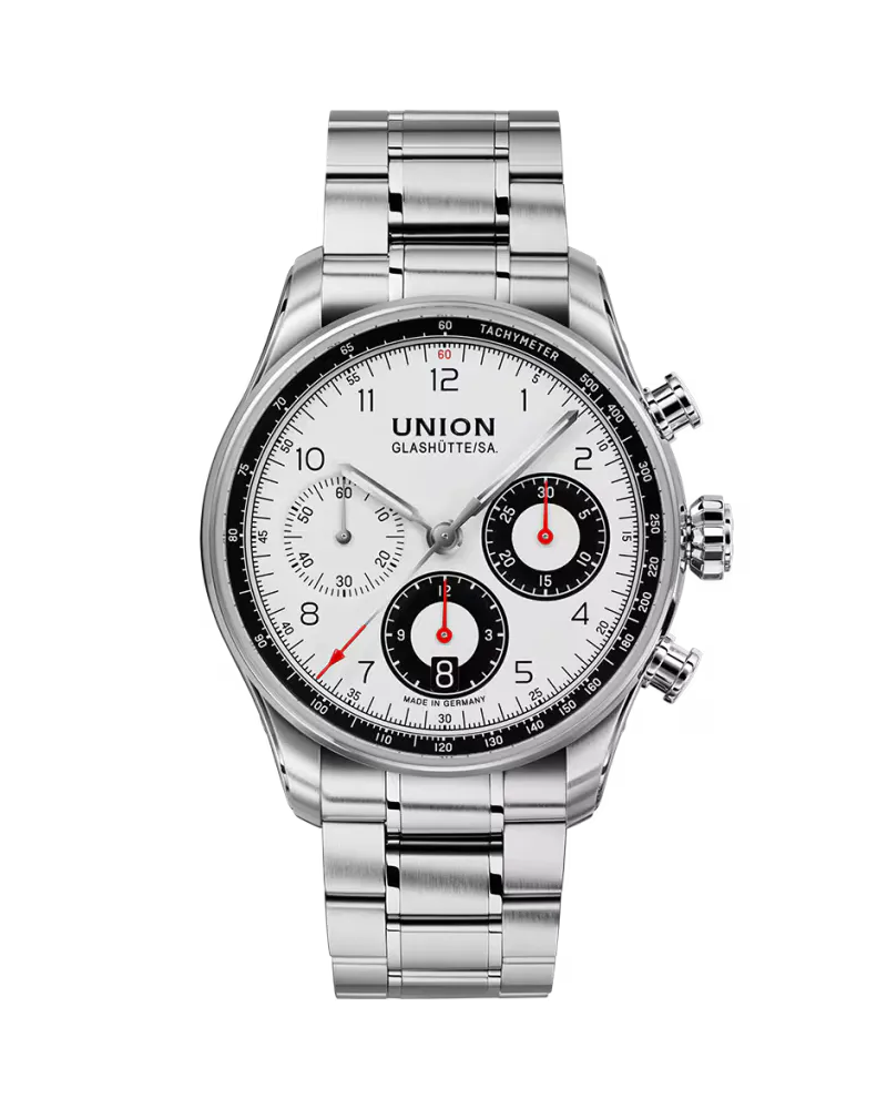 Union Glashütte Belisar Chronograph in 40mm, Automatik Herrenuhr D009.227.11.012.00 Weiß