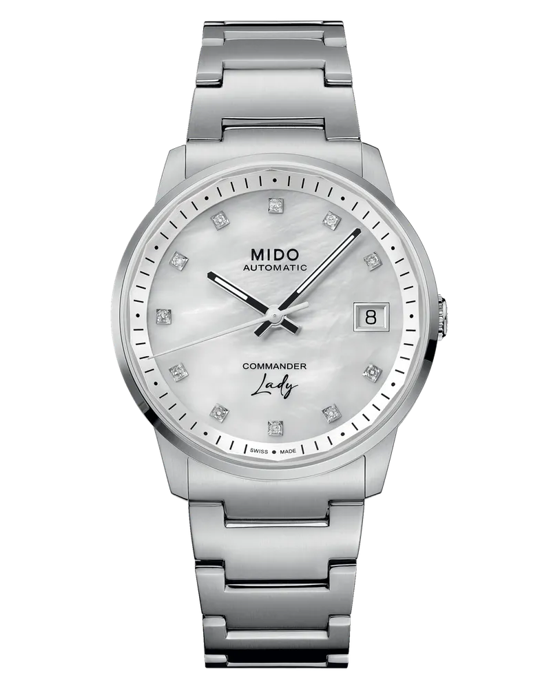 Mido Commander Lady M021.207.11.106.00 Damenuhr Silberperlmutt